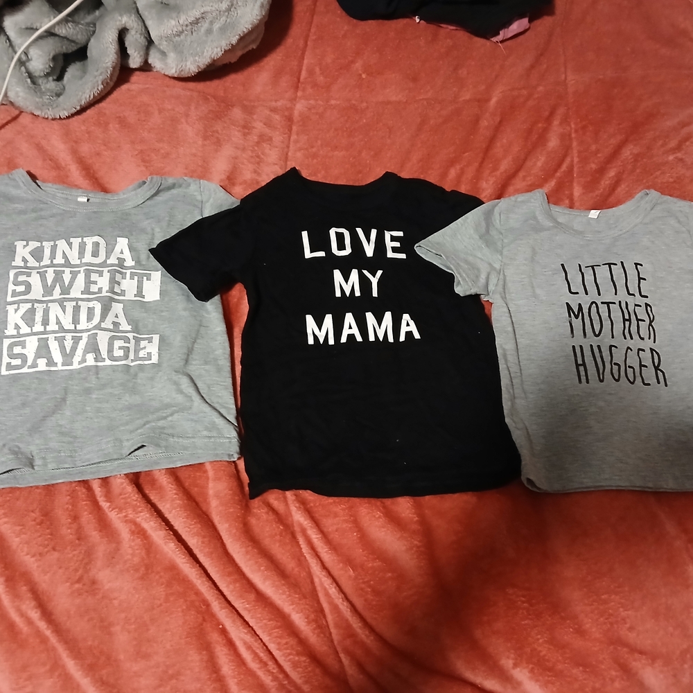 Kids' Graphic Tees - Black and Gray
